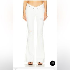 ❤️ ser.o.ya Olivia low rise flare jeans in white NWT size 28